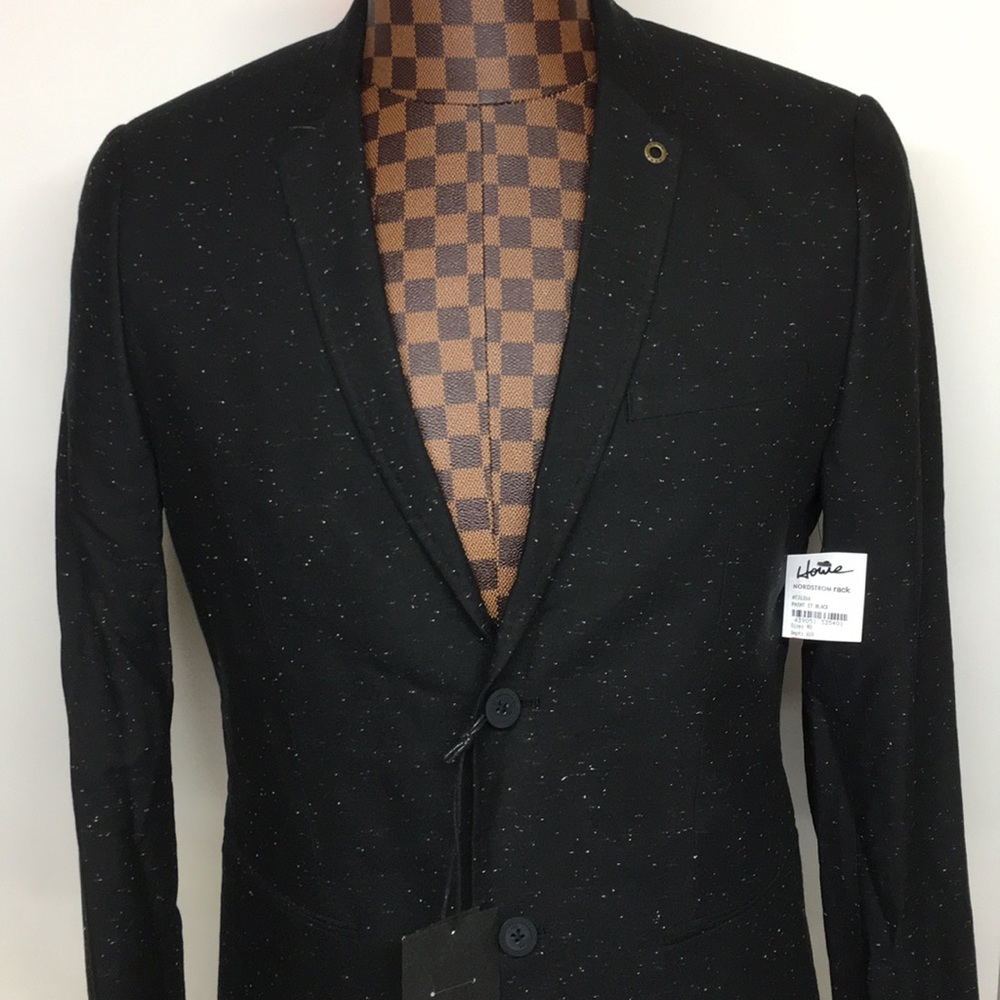 Howe-Black Seamed Marled Knit Blazer 40R NWT